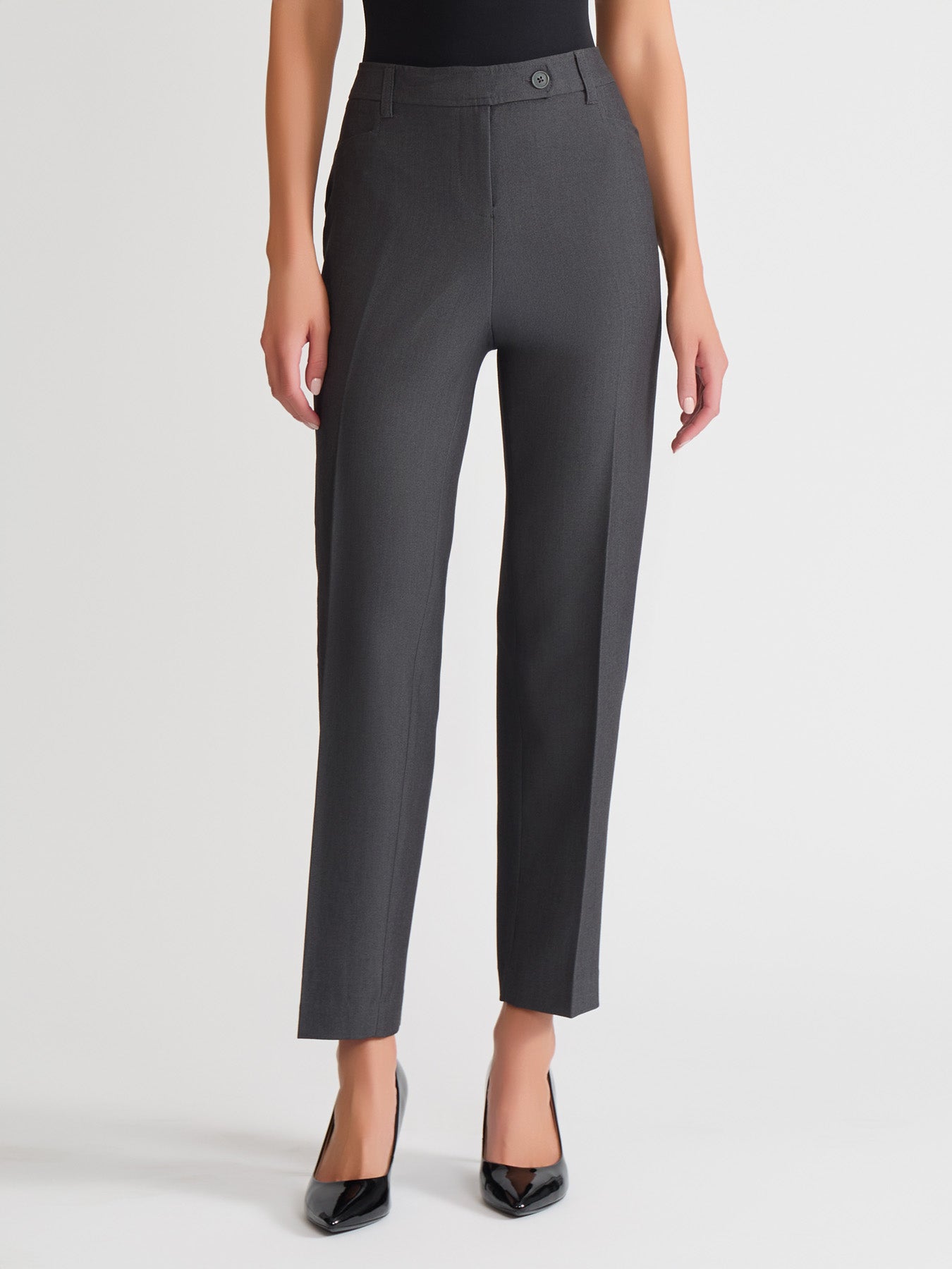 Jones New York Bi-Stretch Straight Pant, Grey / 8 Jones New York Bi-Stretch Straight Pant, Grey / 8