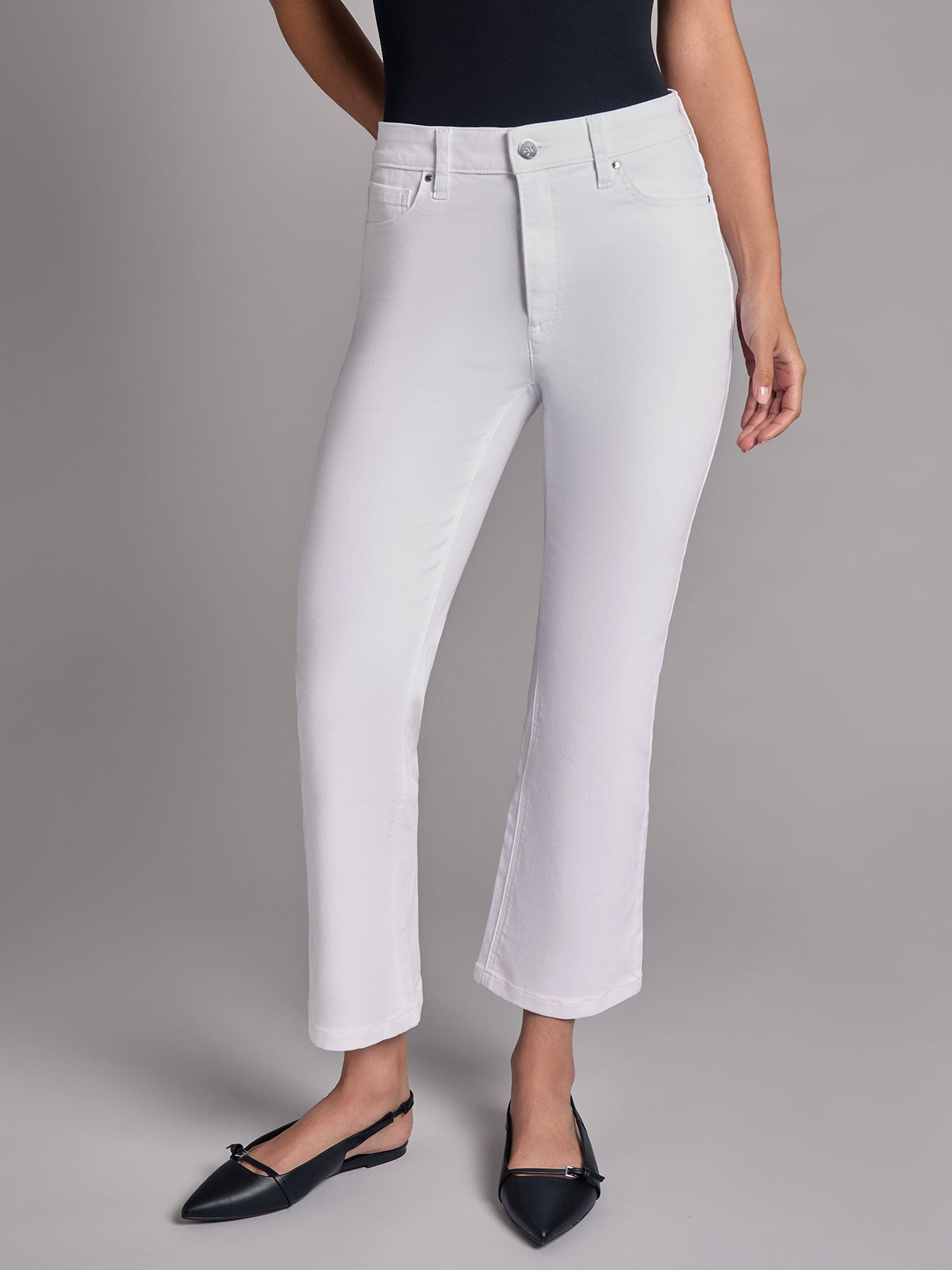Jodi Crop Cropped Flared White Jeans Jodi Crop High Rise White