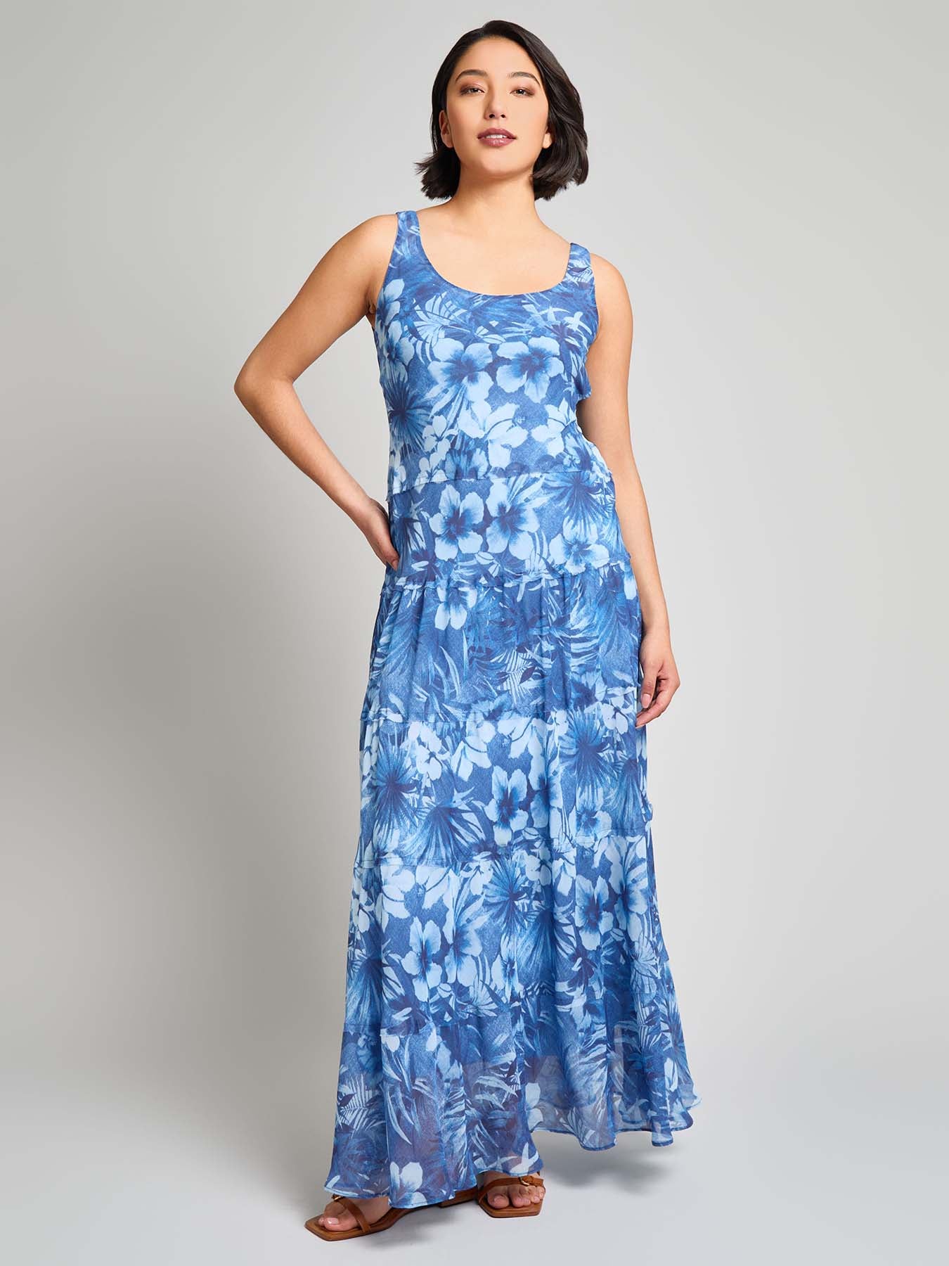 Sleeveless Tiered Maxi Dress