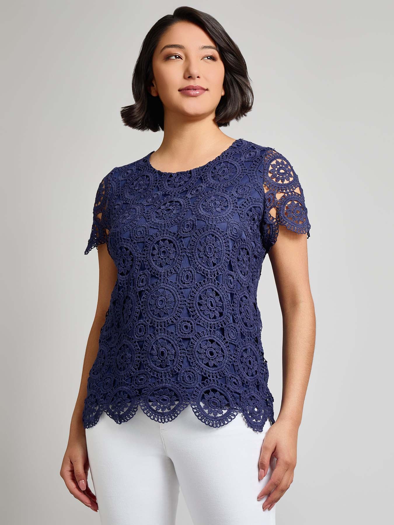 Maglietta Donna Pieces PIECES Pcolline SL Lace Top Noos BC T-Shirt Donna (Pacco Da 1 Maglietta Femminile Elegante Maglietta Donna Pieces PIECES Pcolline SL Lace Top Noos BC T-Shirt Donna (Pacco Da 1 Maglietta Femminile Elegante