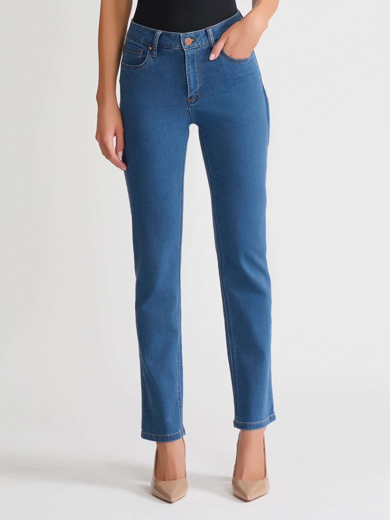 Petite Lexington Straight Leg Jeans