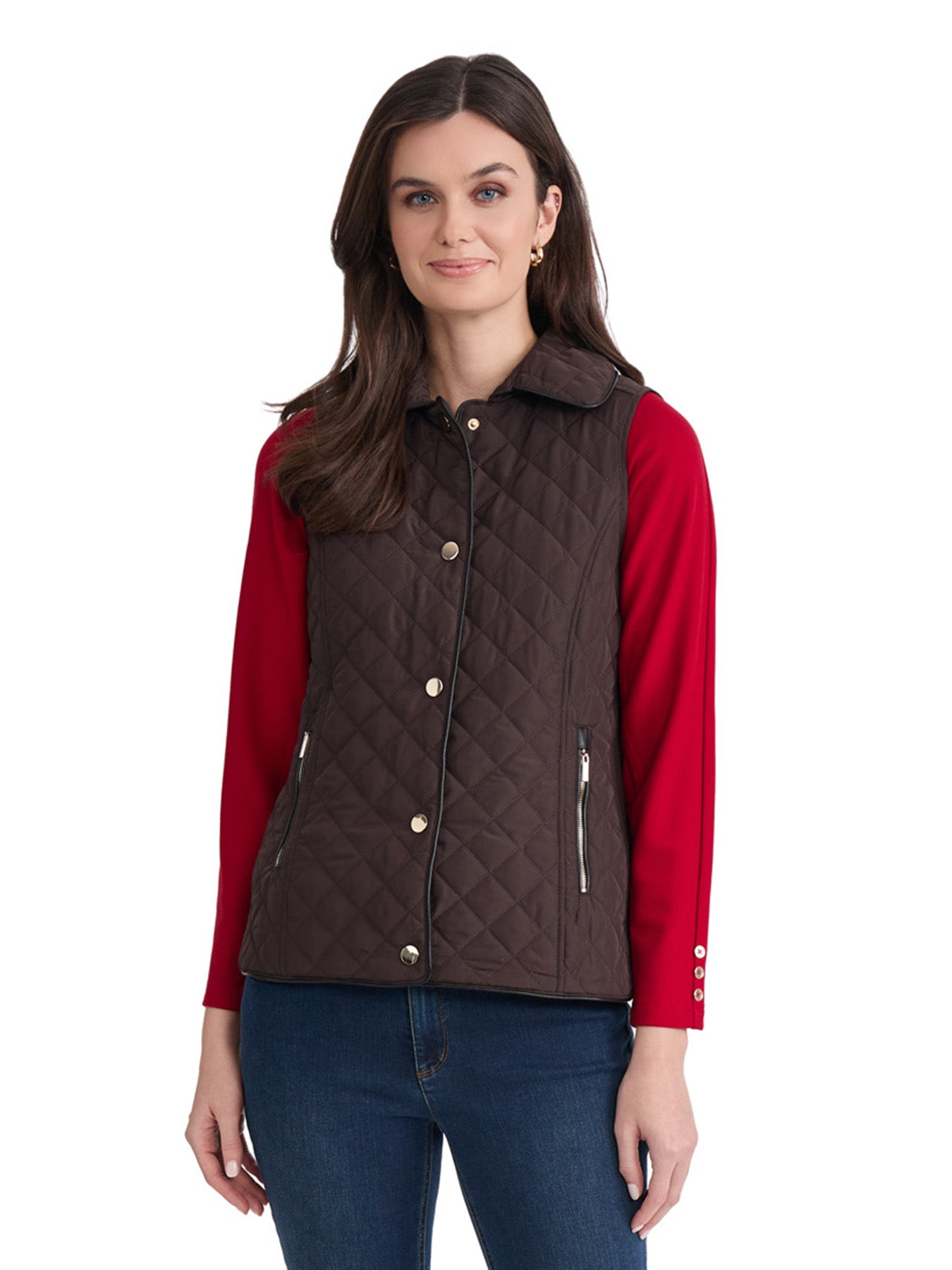 Quilted Snap Front Vest