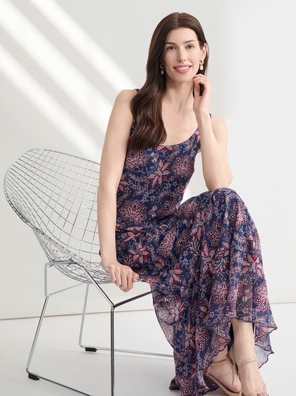 navy maxi dress with sleeves Navy Maxi Dress With Long Sleeves And Open Back