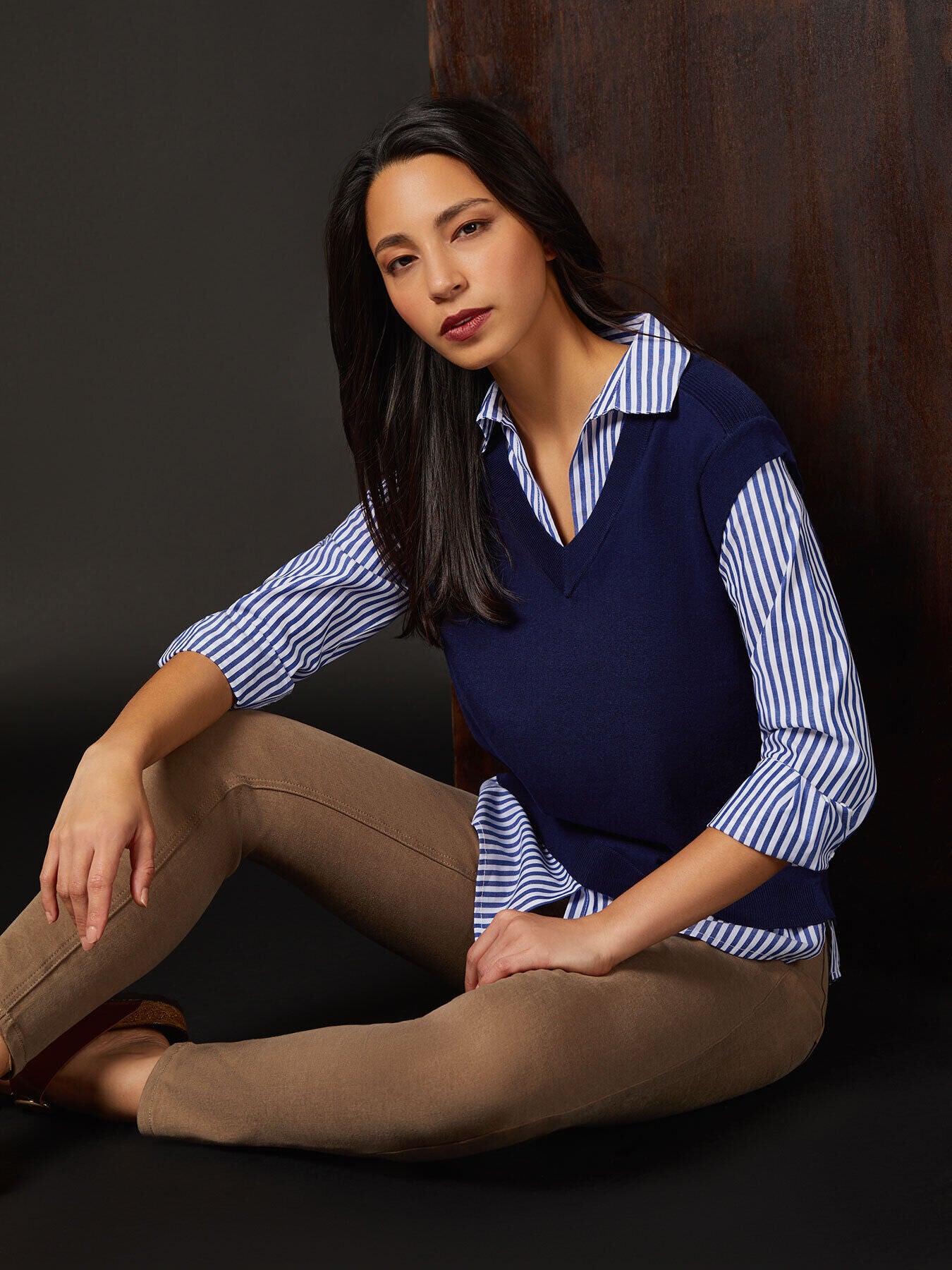 sweater vest shirt combo womens