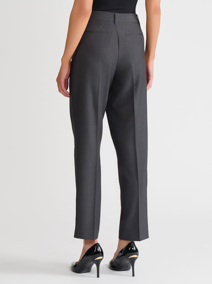 grey dress pants ladies Jones New York Bi-Stretch Straight Pant, Grey / 8
