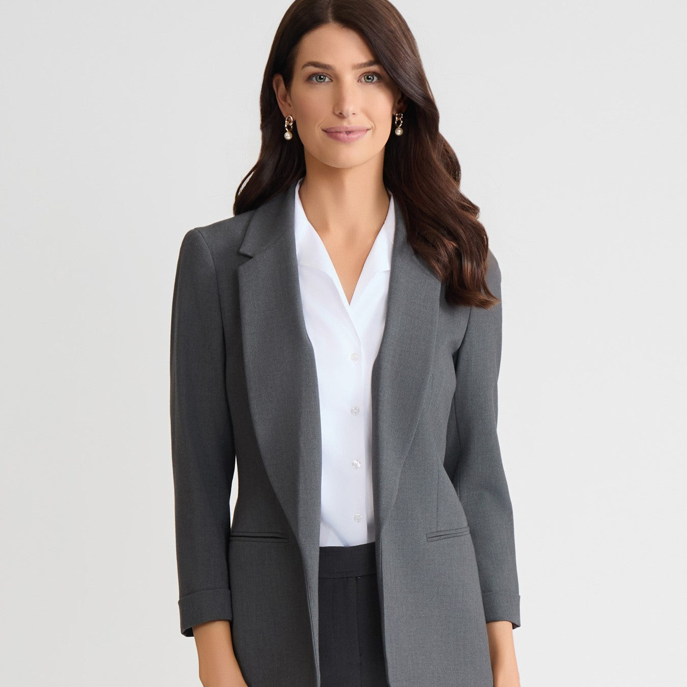 Blue Easy-Care Shirt - Button Front Shirt