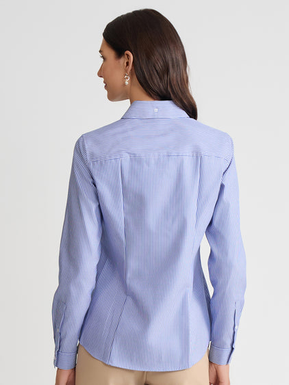 jones new york dress shirt JONES New YORK Men's Della Robia Printed Fashion Dress Shirt - Light Blue