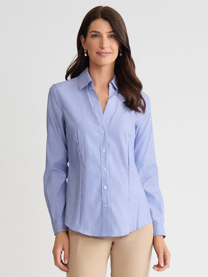 Jones New York Easy Care Shirt Medium / Blue