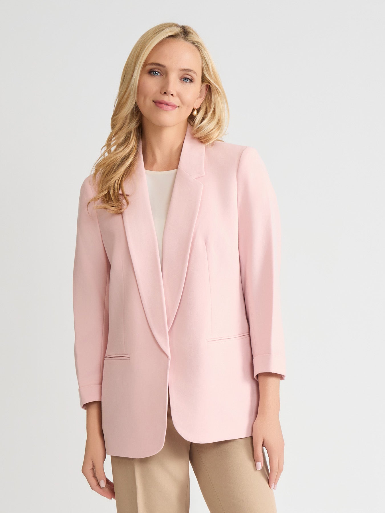 Riu Rose no collar jacket ピンク Rose no collar jacket – Riu