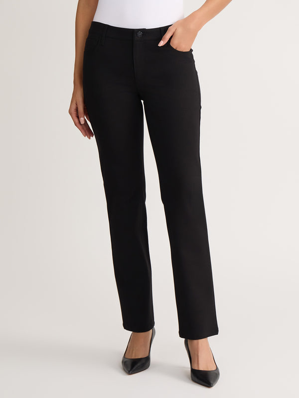 ladies straight leg black dress pants Jones New York Lexington Straight Leg Pant, 2 / Black