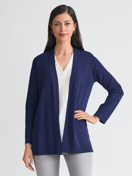 navy blue cardigan for dress Navy Blue Anna Cardigan - Organic Cotton