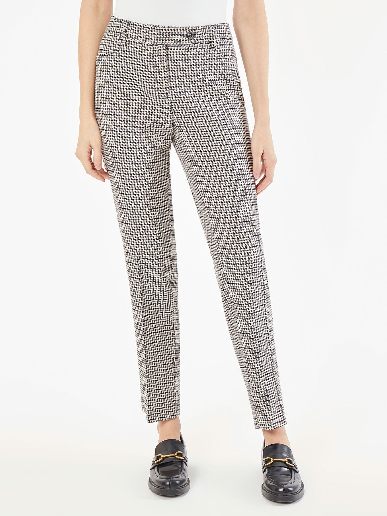 Plaid FlyFront Slim Leg Pants Jones New York