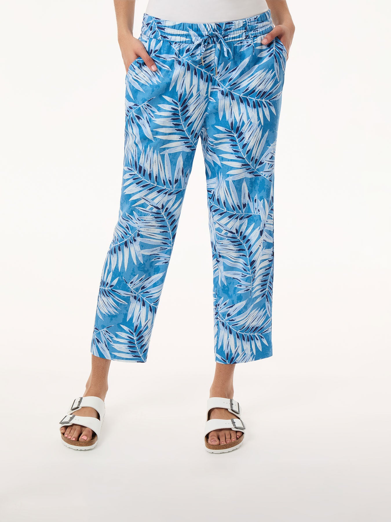 People Pull Drawstring Pull On Drawstring Cropped Trouser