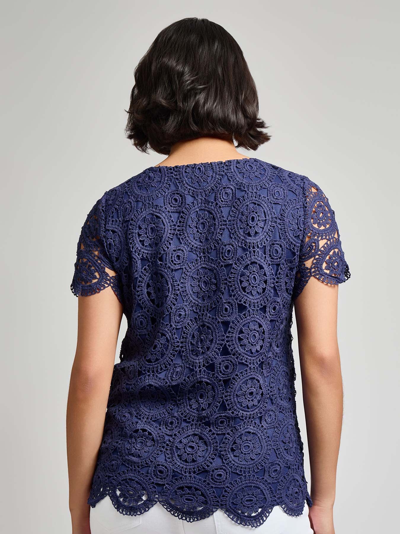 Short Sleeve Lace Top