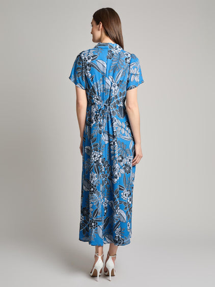 fitted lace wedding dress Lavi Short Sleeve Maxi Dress Blue + White Stripe – Timeless