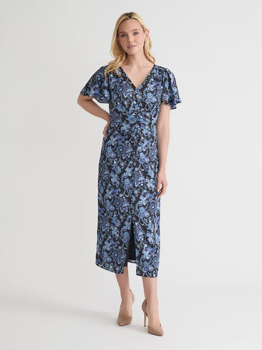 Petite Cargo Pocket Shirt Dress, Chambray