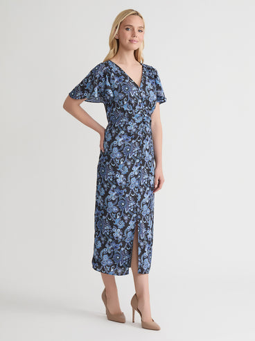 Petite Cargo Pocket Shirt Dress, Chambray