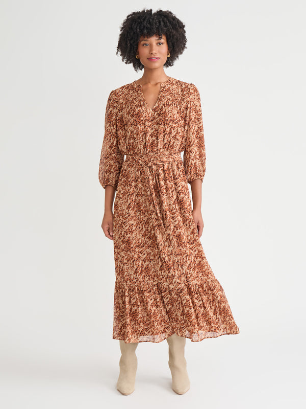 hutch malta long-sleeve v-neck belted maxi dress Jones New York Maxi Dress