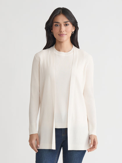 Ensemble Professionnel Pantalon + Veste Jones New York - Taille 8 (tour De Taille 30), Beige - Occasion Très Bon état