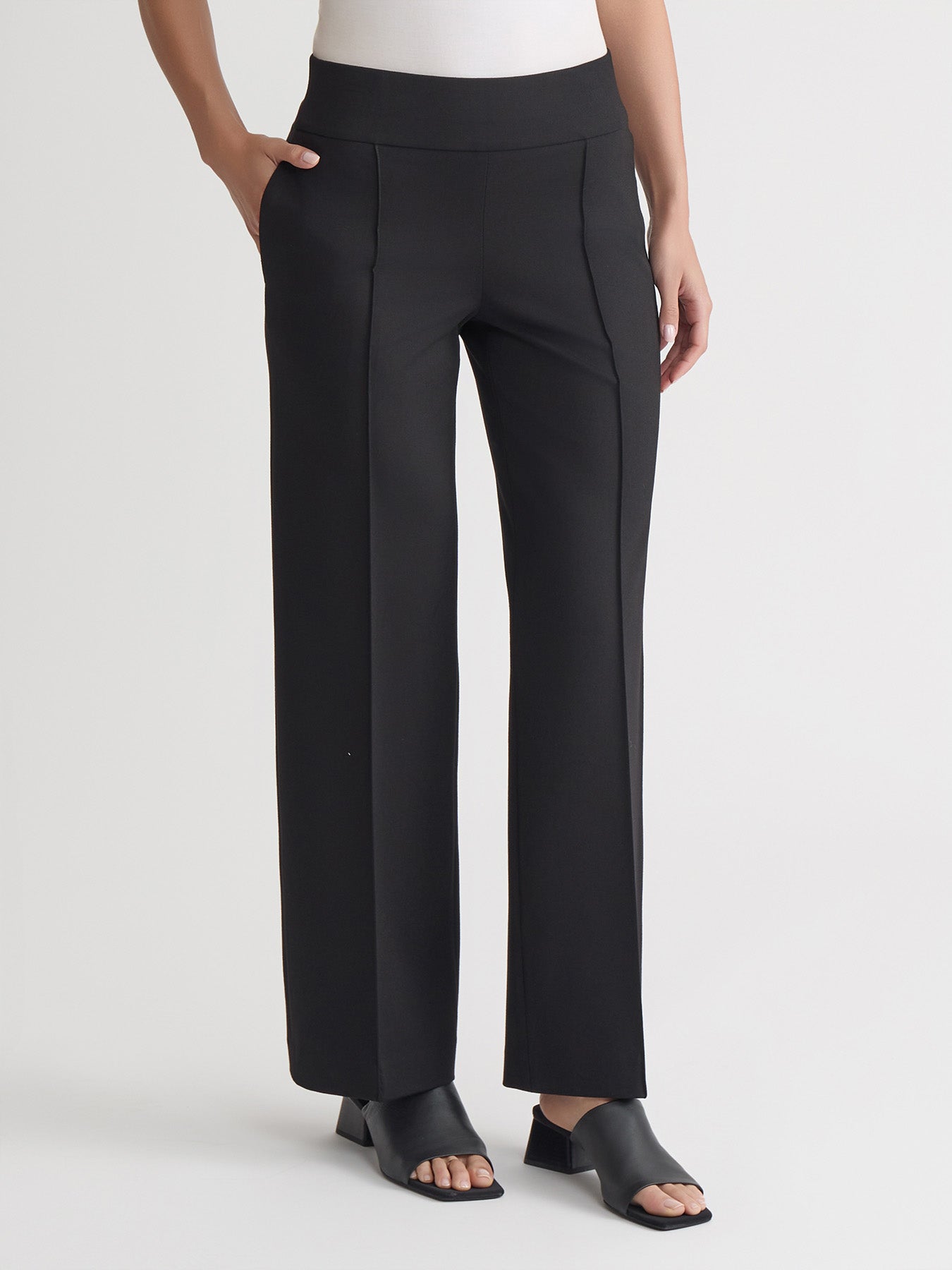 Pull On Pintuck Wide Leg, Modern Compression