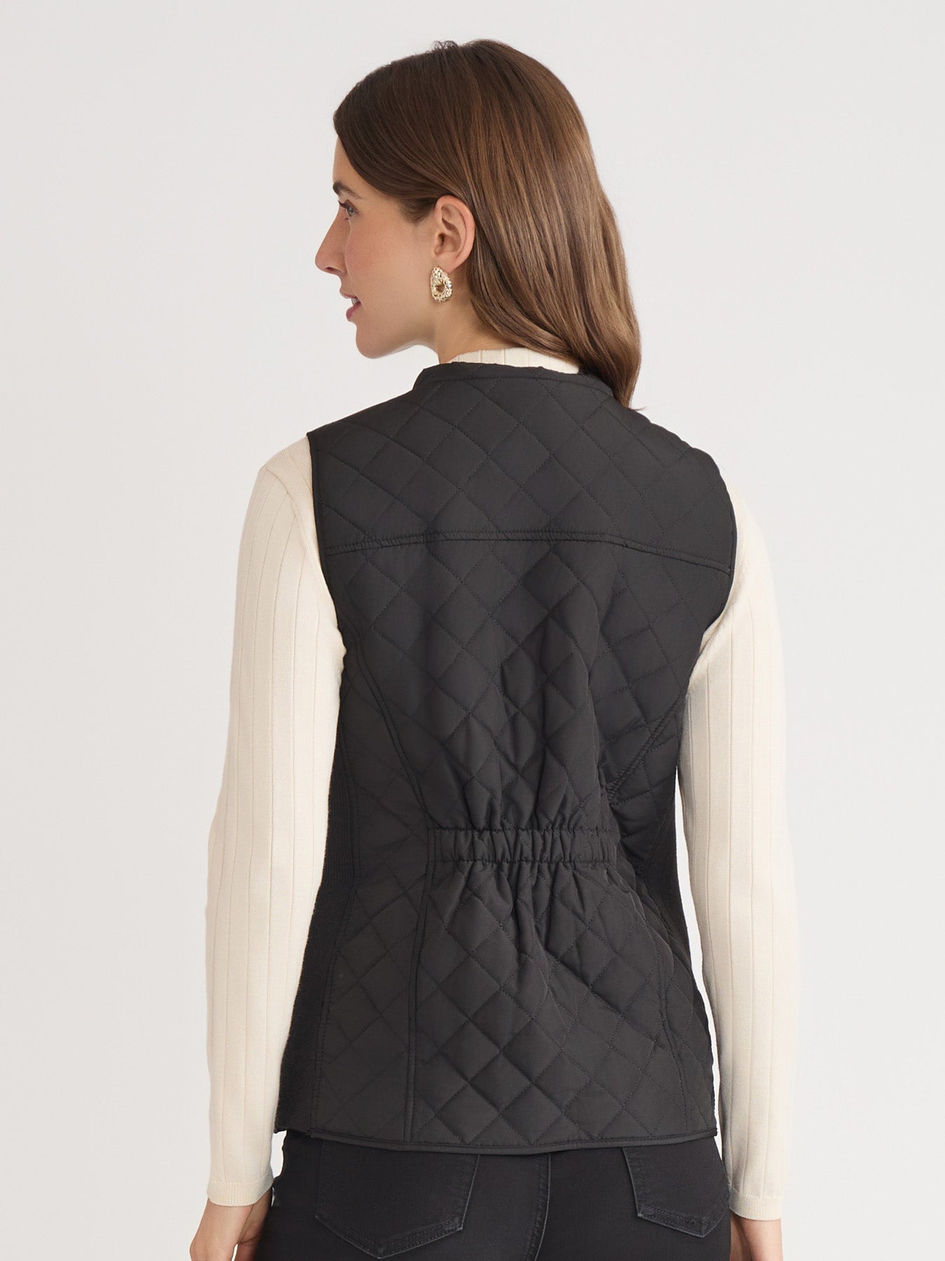 Zip-Front Quilted Vest