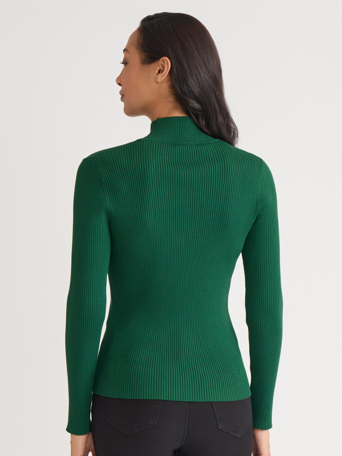 Ribbed Mock Neck Sweater