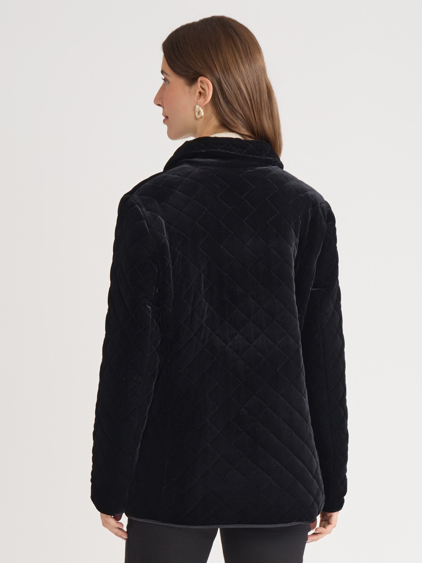 Petite Snap Front Quilted Jacket