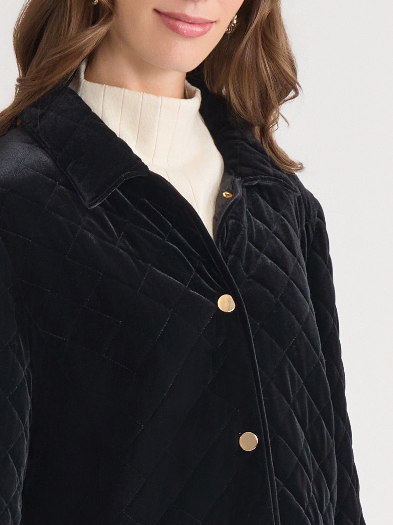Snap Front Quilted Jacket
