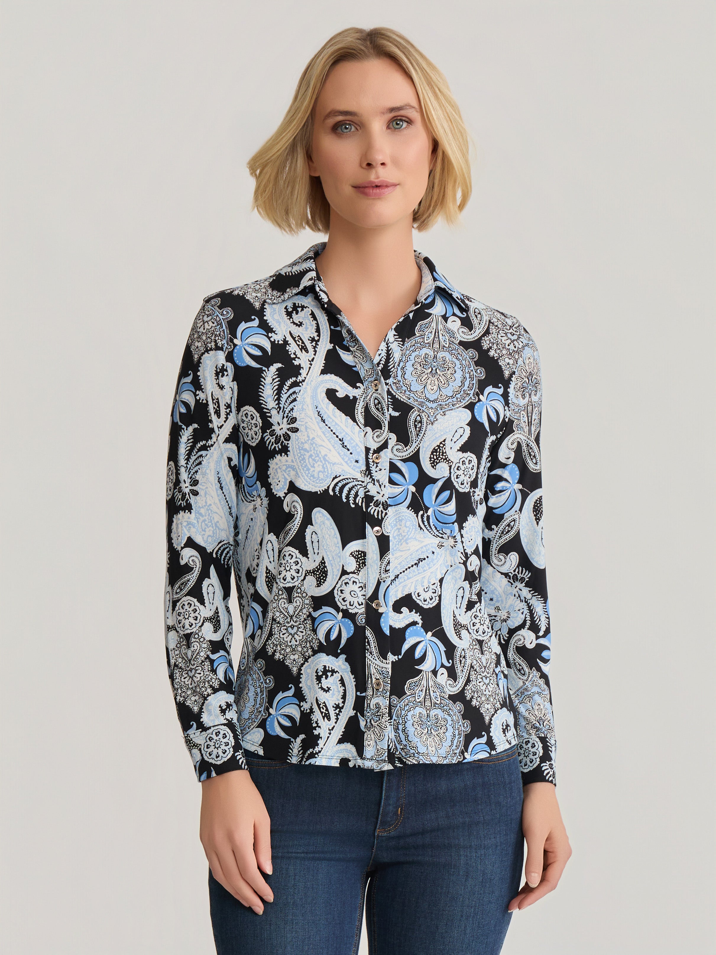 Button-Front Top