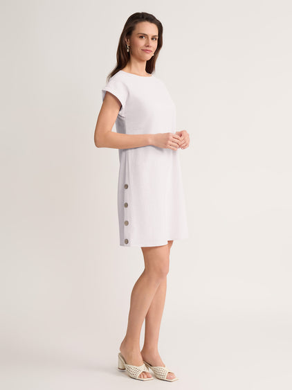Jones New York Linen-Blend Swing Dress Jones New York Linen-Blend Swing Dress
