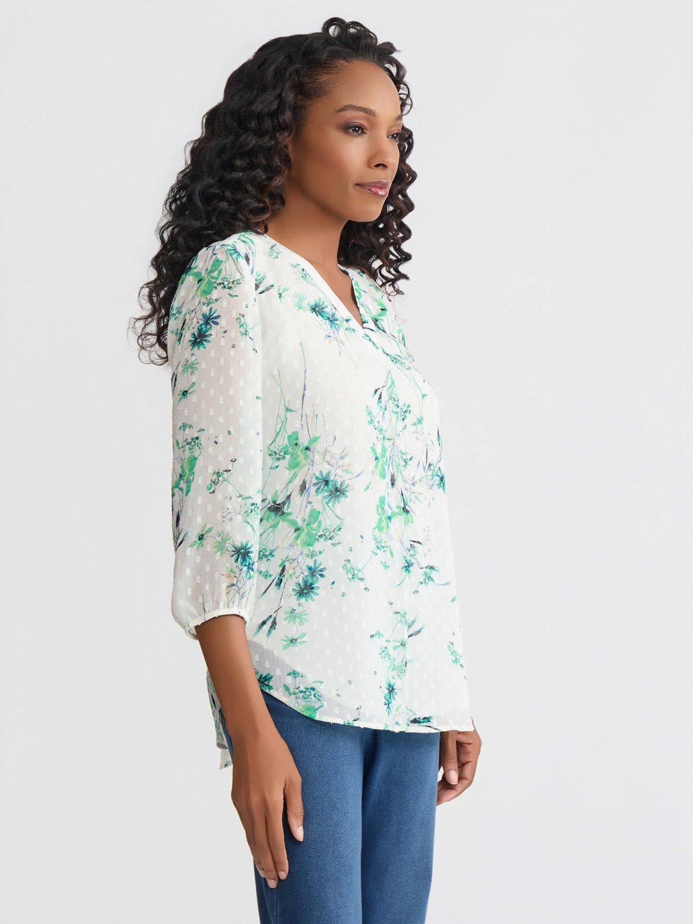 Denim Belted Button-Front Jacket