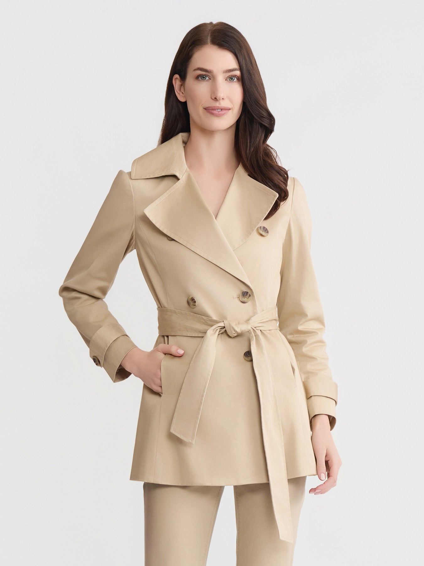 ジャケット・アウター OVY Cotton Bal Collar Over Coat beige L 12047053-0MF-F.jpg?v=