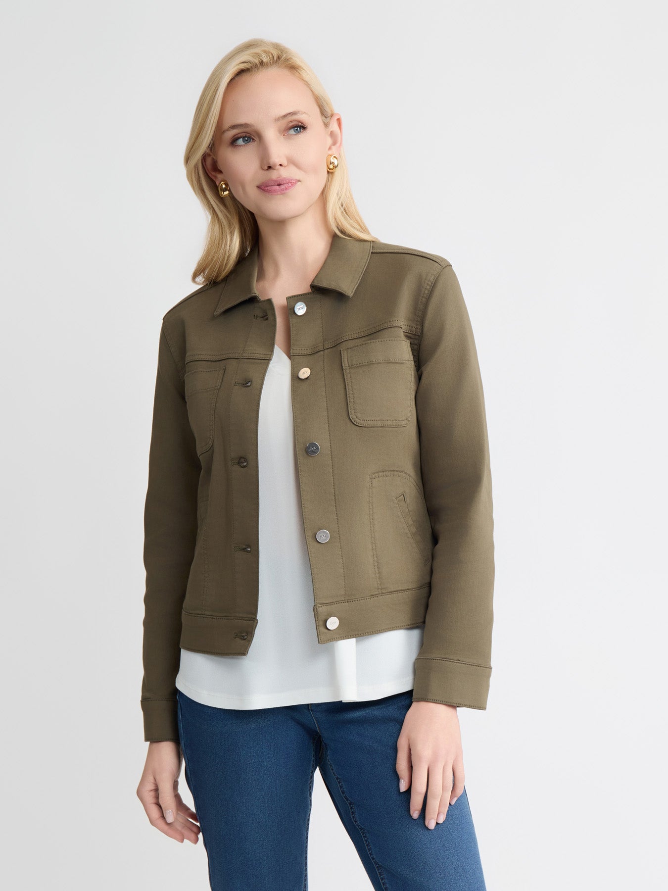 Denim Jacket with Patch Pockets
