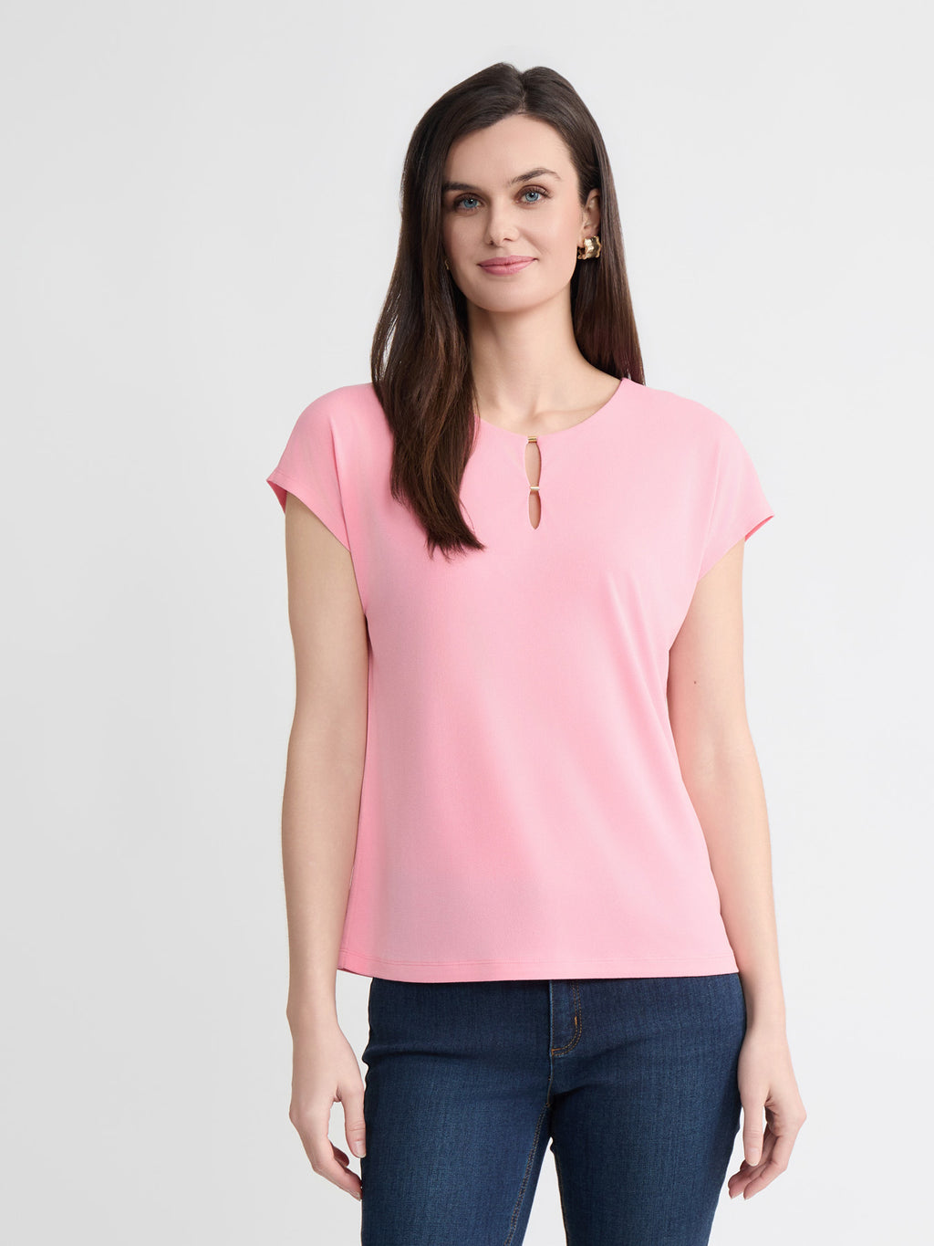 Keyhole Cap Sleeve Top
