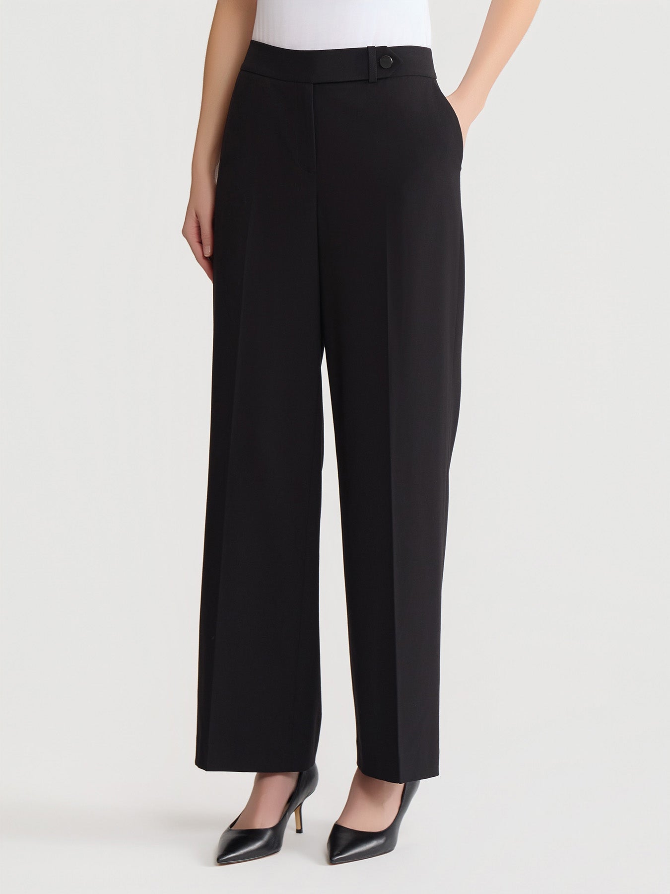 Slash Pocket Wide Leg Pant
