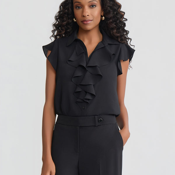 Ruffle Front Blouse