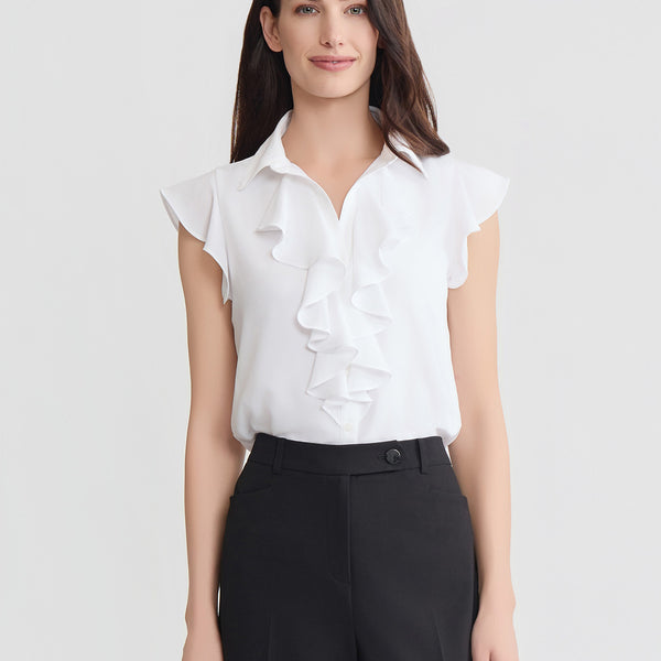 Ruffle Front Blouse