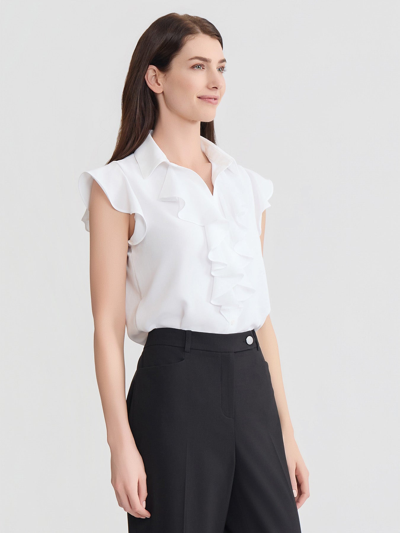 Ruffle Front Blouse