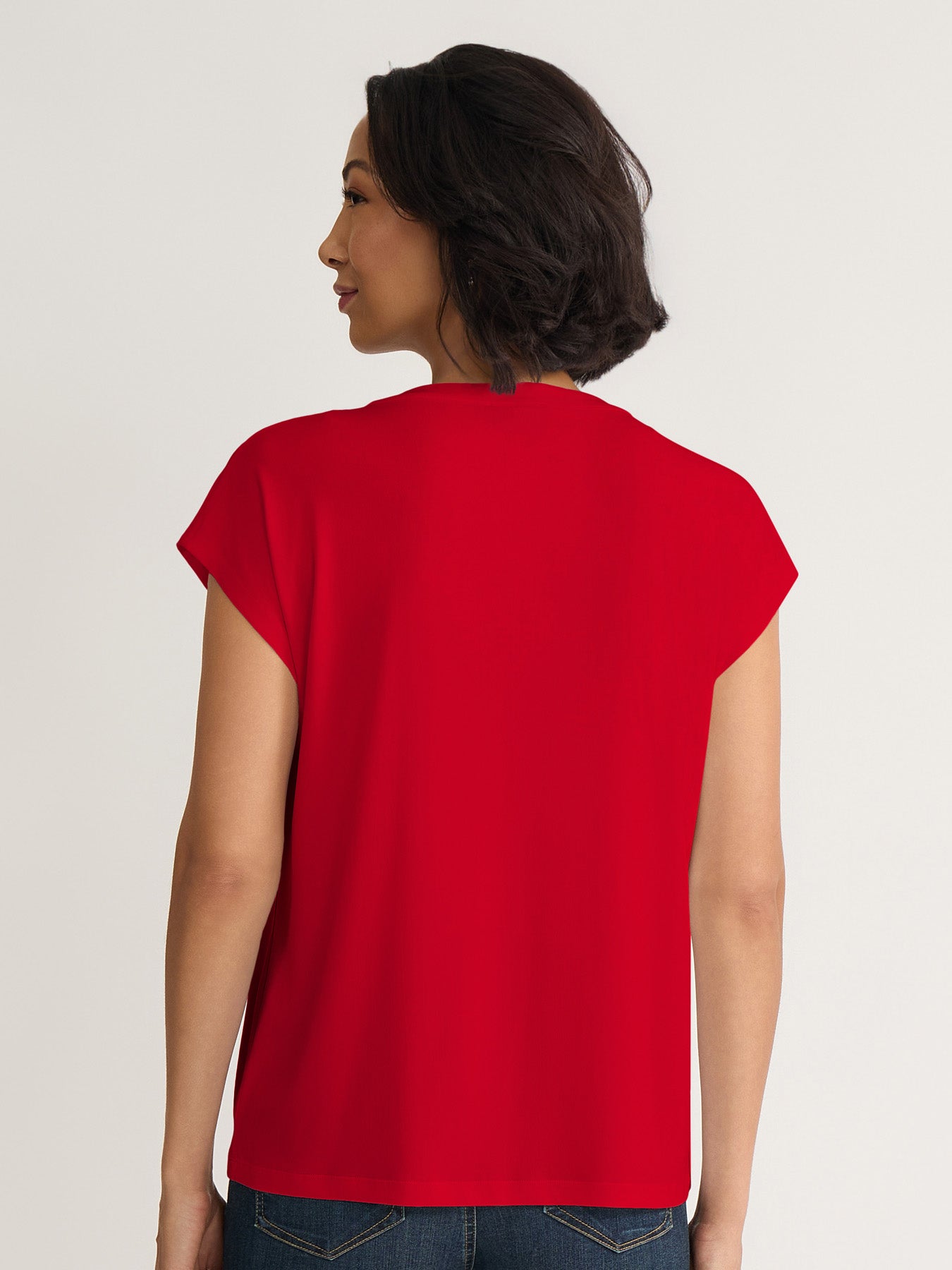 Cap Sleeve Lace Up Top