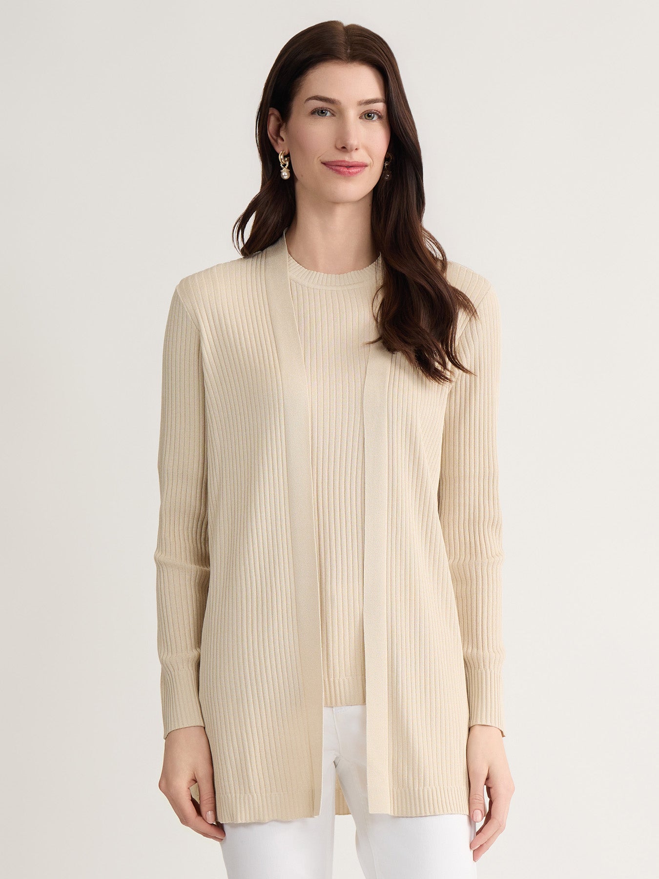 【未使用】JEANNE hand knit loose cardigan Luxury Ecru Cardigan Designer | Brochu Walker