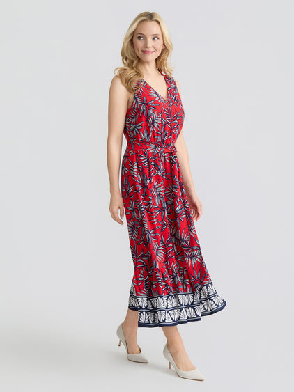 Smocked Waist Tiered Maxi Dress, Printed Crepe Smocked Waist Tiered Maxi Dress, Printed Crepe