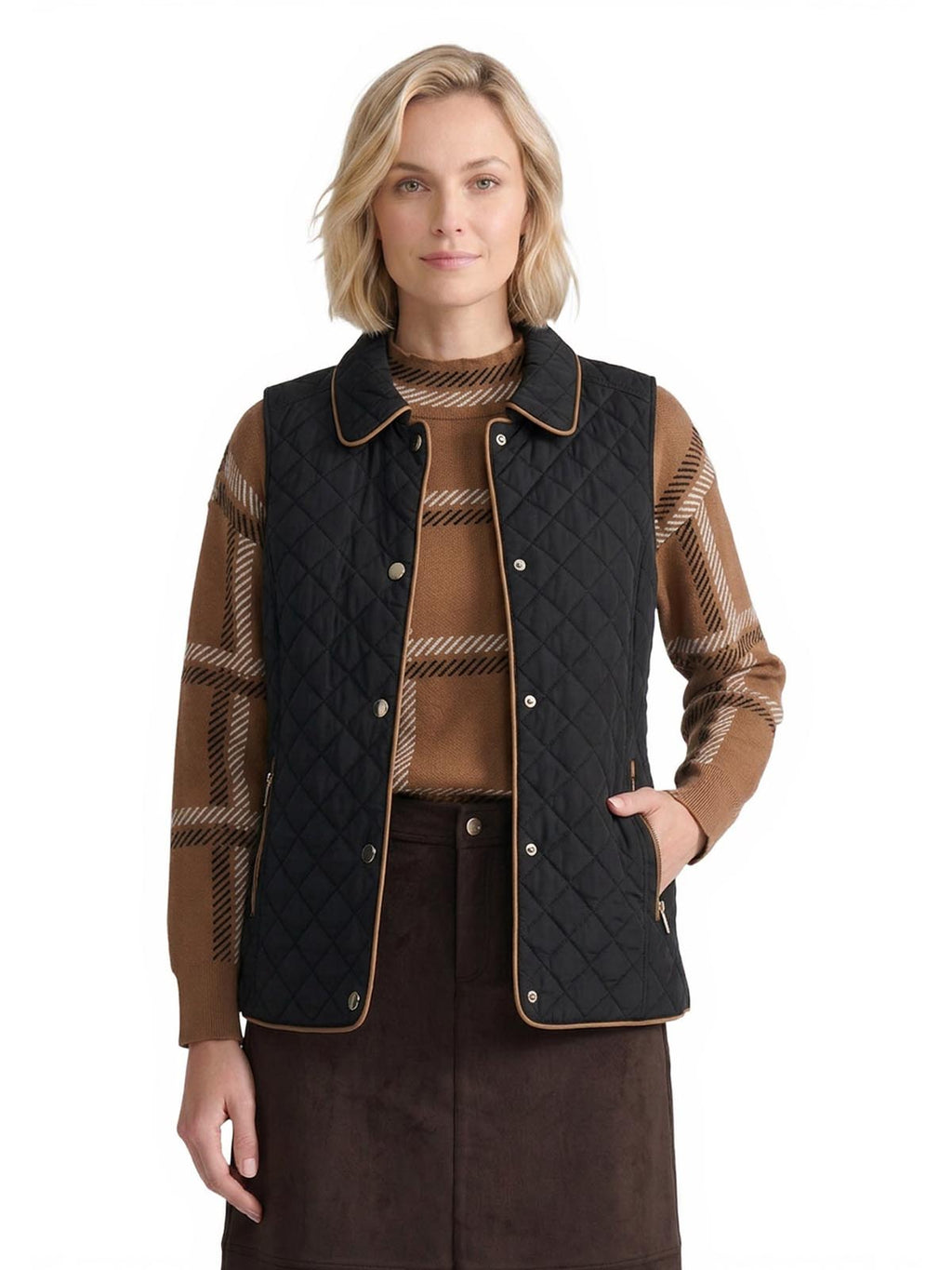 Quilted Snap Front Vest