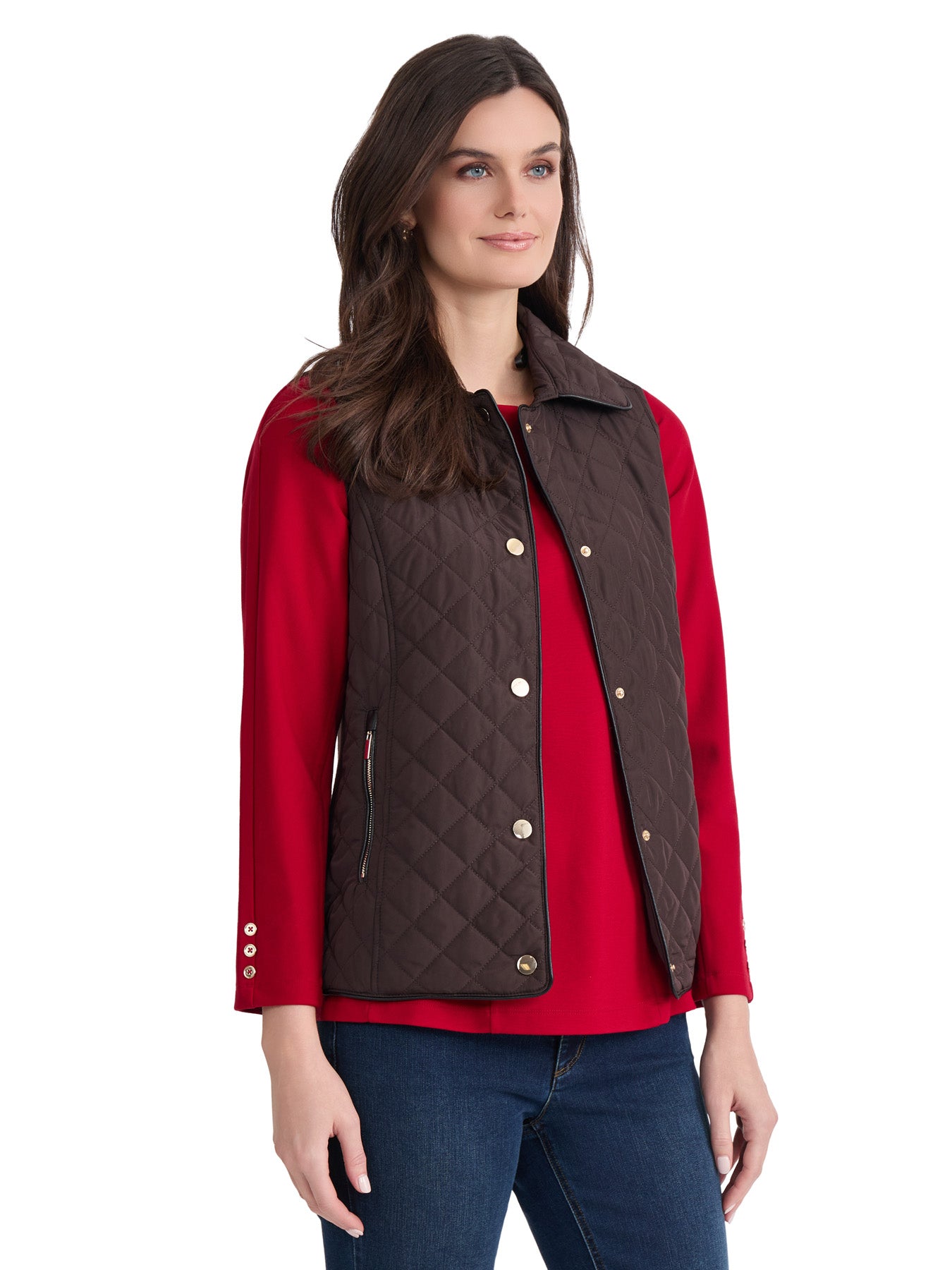 Quilted Snap Front Vest