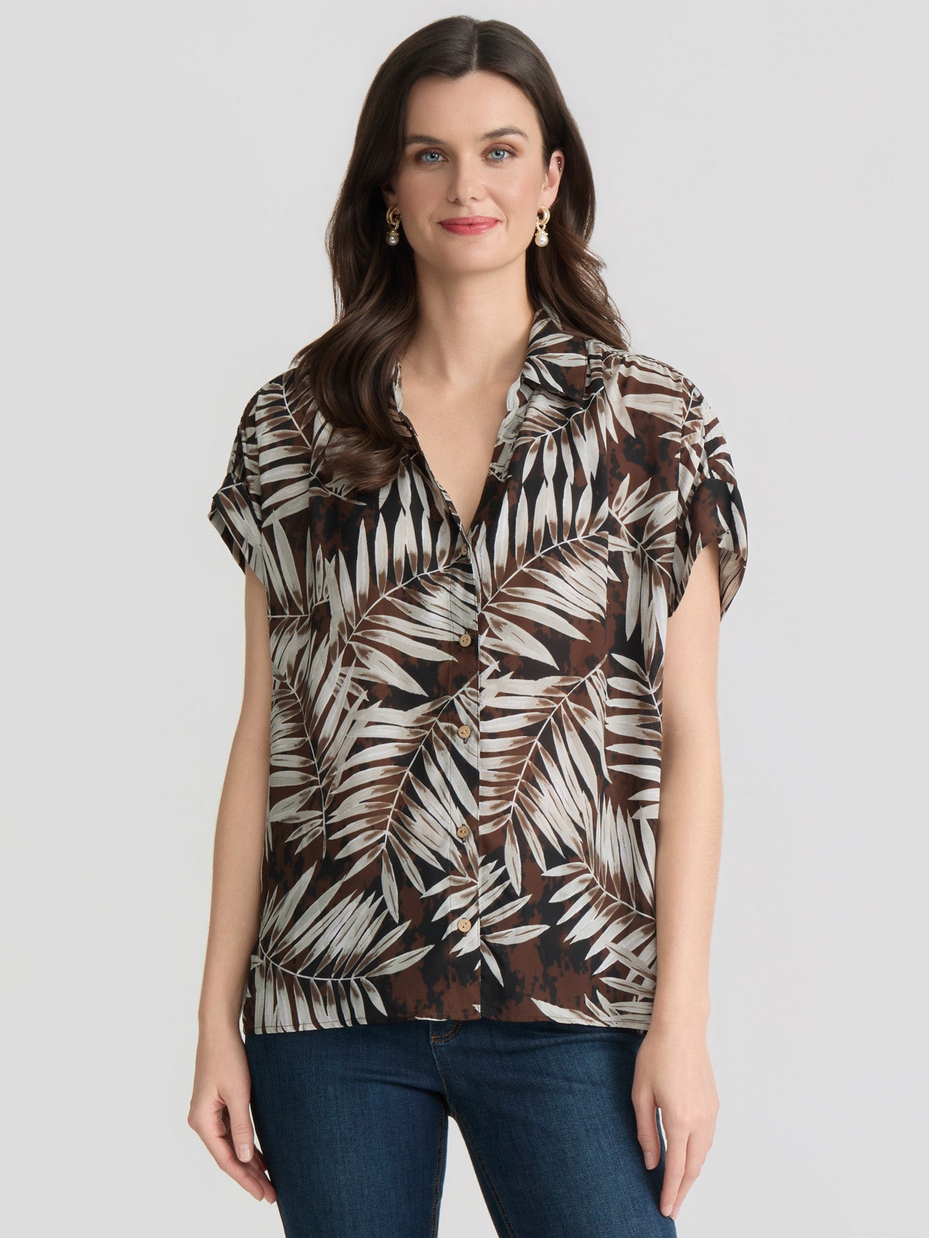 Striped Button-Up Shirt, Linen
