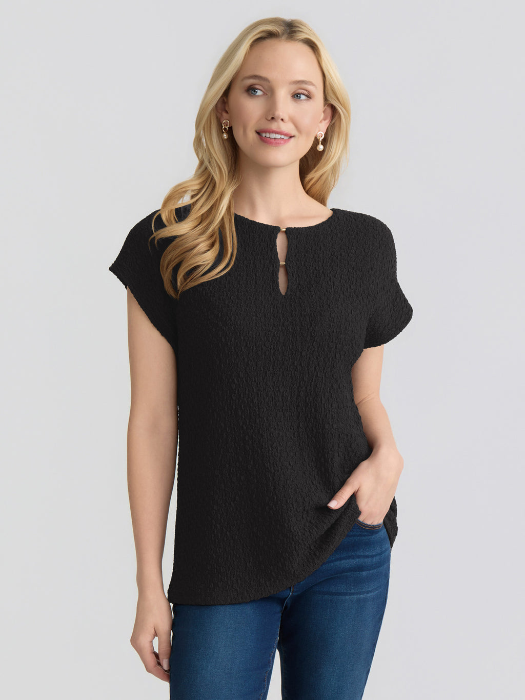 Keyhole Cap Sleeve Top