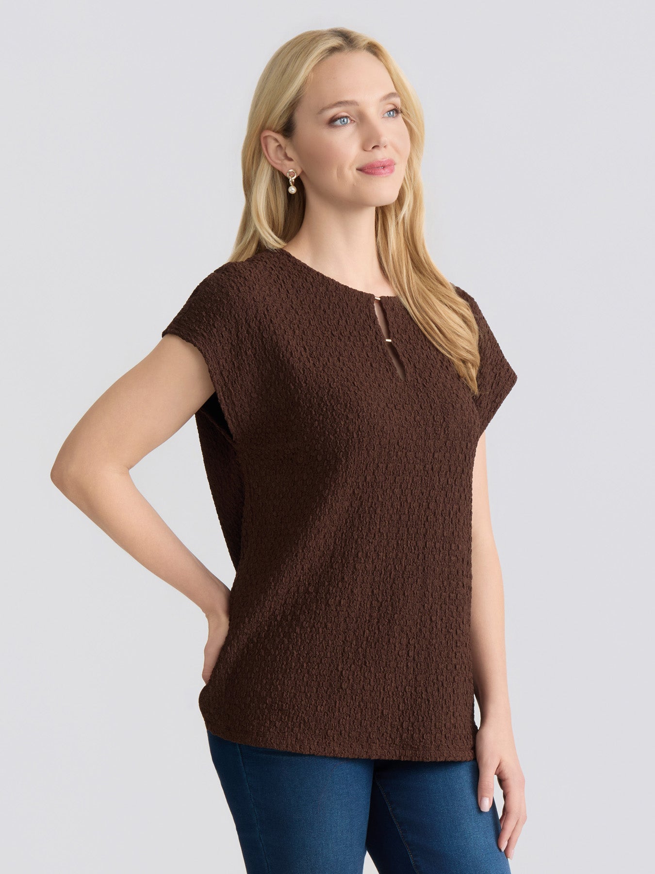 Keyhole Cap Sleeve Top