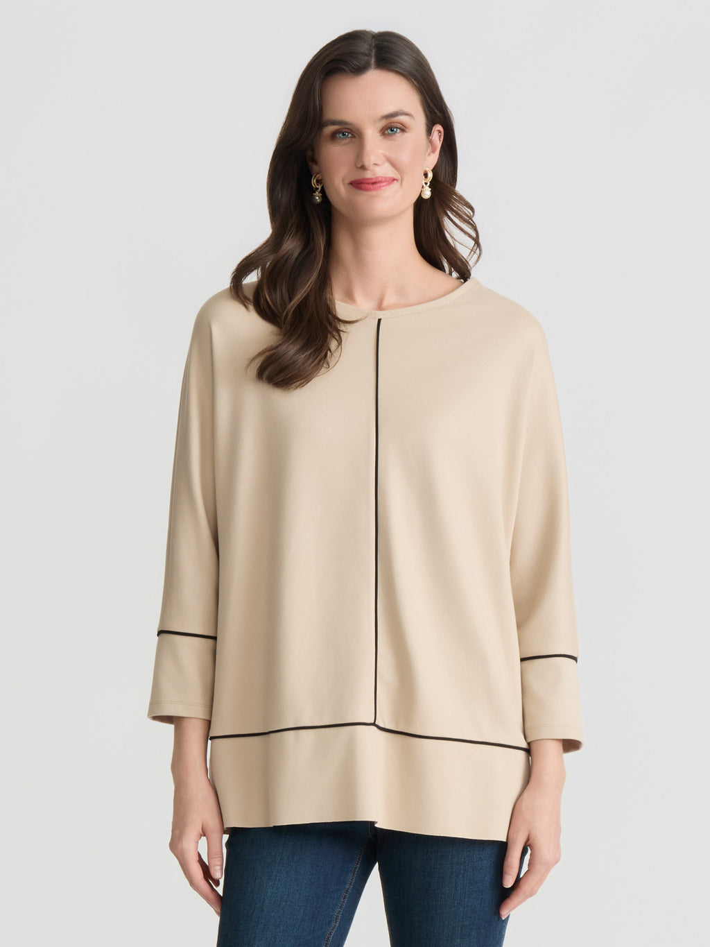 Seam Detail Dolman Tunic