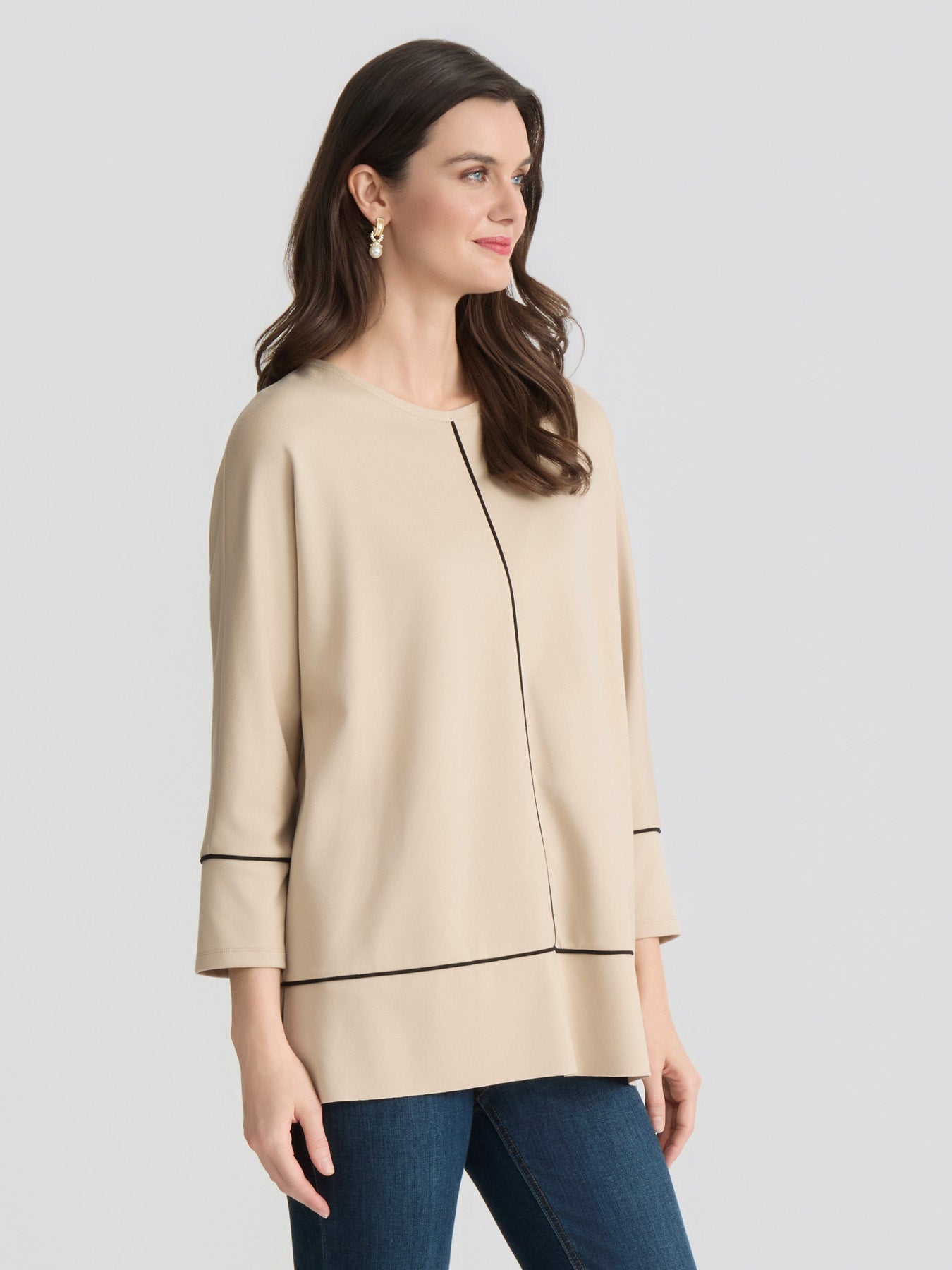 Seam Detail Dolman Tunic