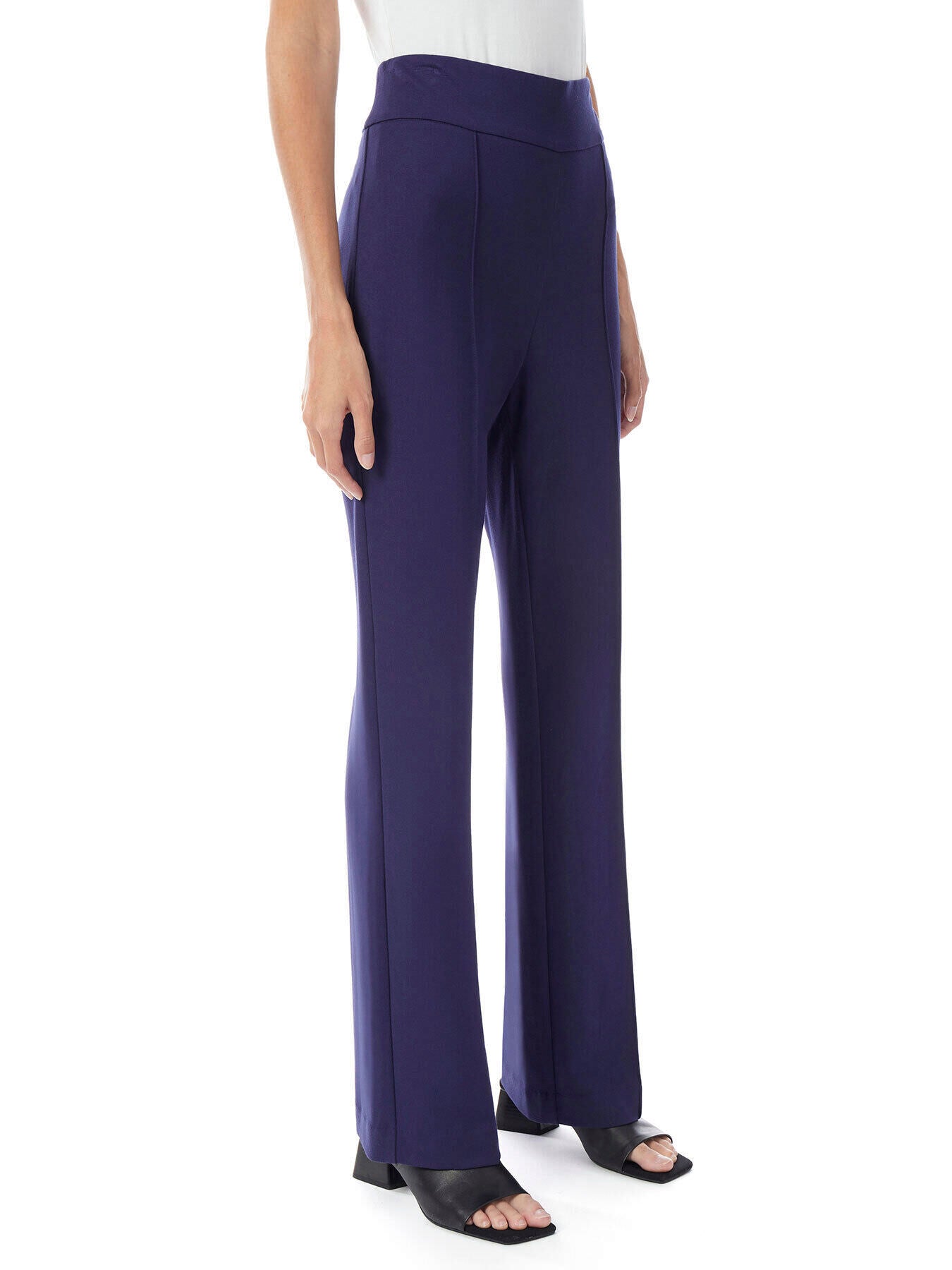 Pintuck Pants - Navy Blue Pull On Pants