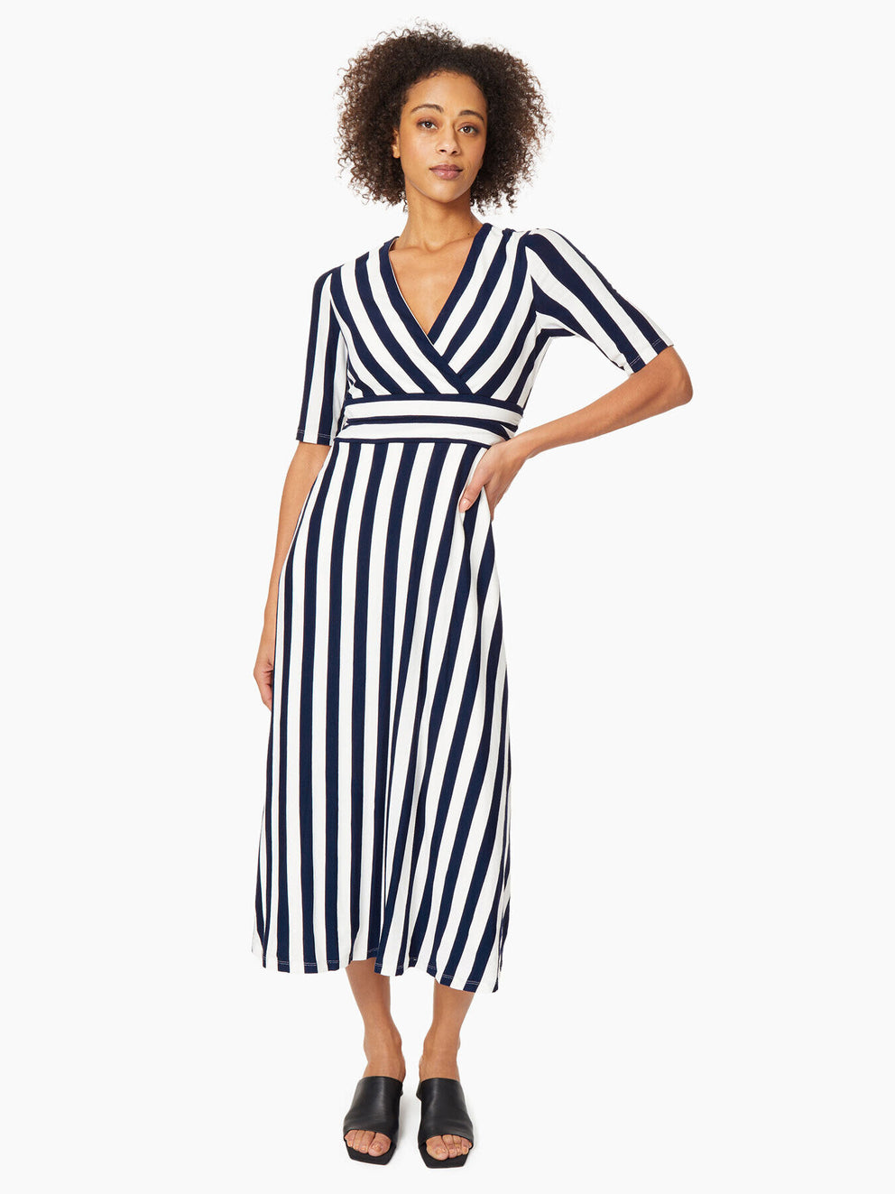 Stripe Midi Shirt Dress | BLUE | Tommy Hilfiger